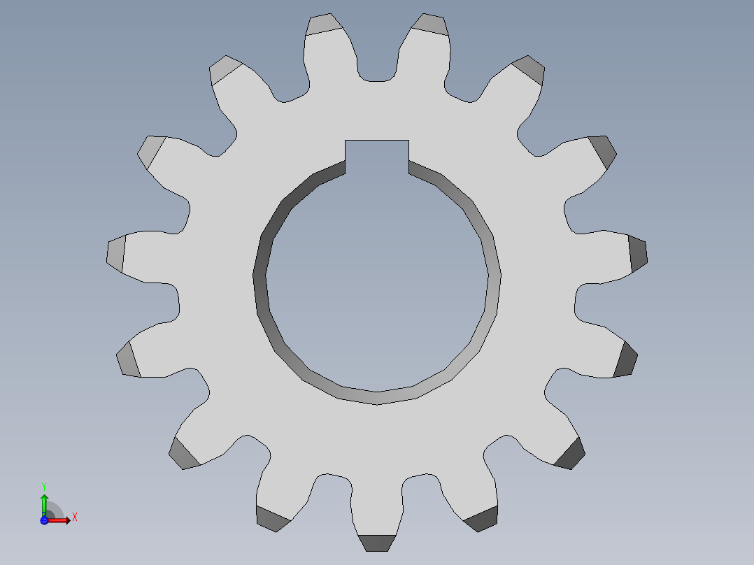 D30直齿M2X15前视图