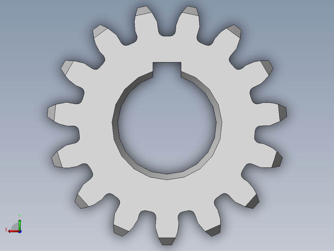 D30直齿M2X15后视图