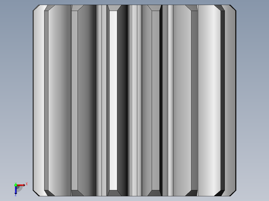 D30直齿M2X15俯视图