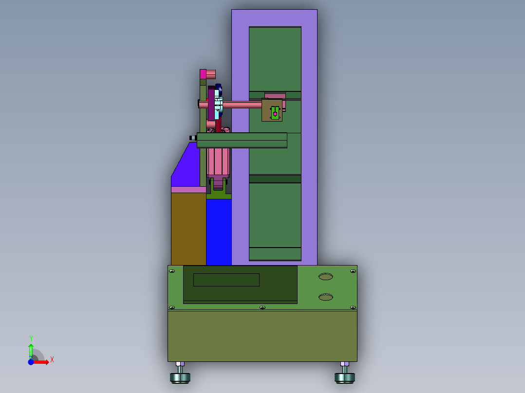 插拨的耐久性实验装置前视图
