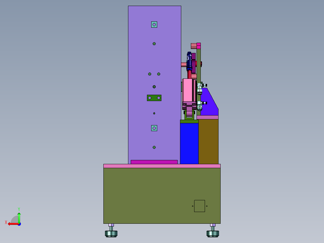 插拨的耐久性实验装置后视图