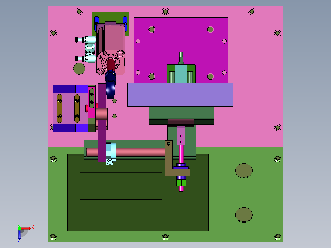 插拨的耐久性实验装置俯视图