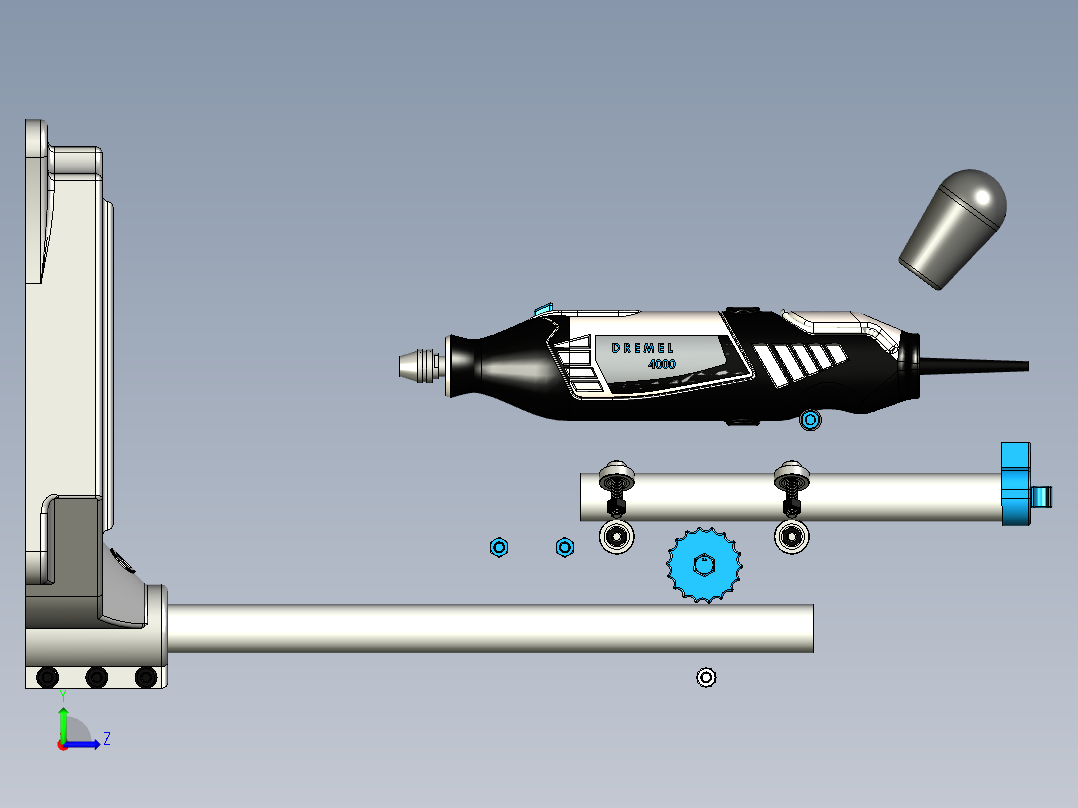 B2004065-3D打印钻床左视图