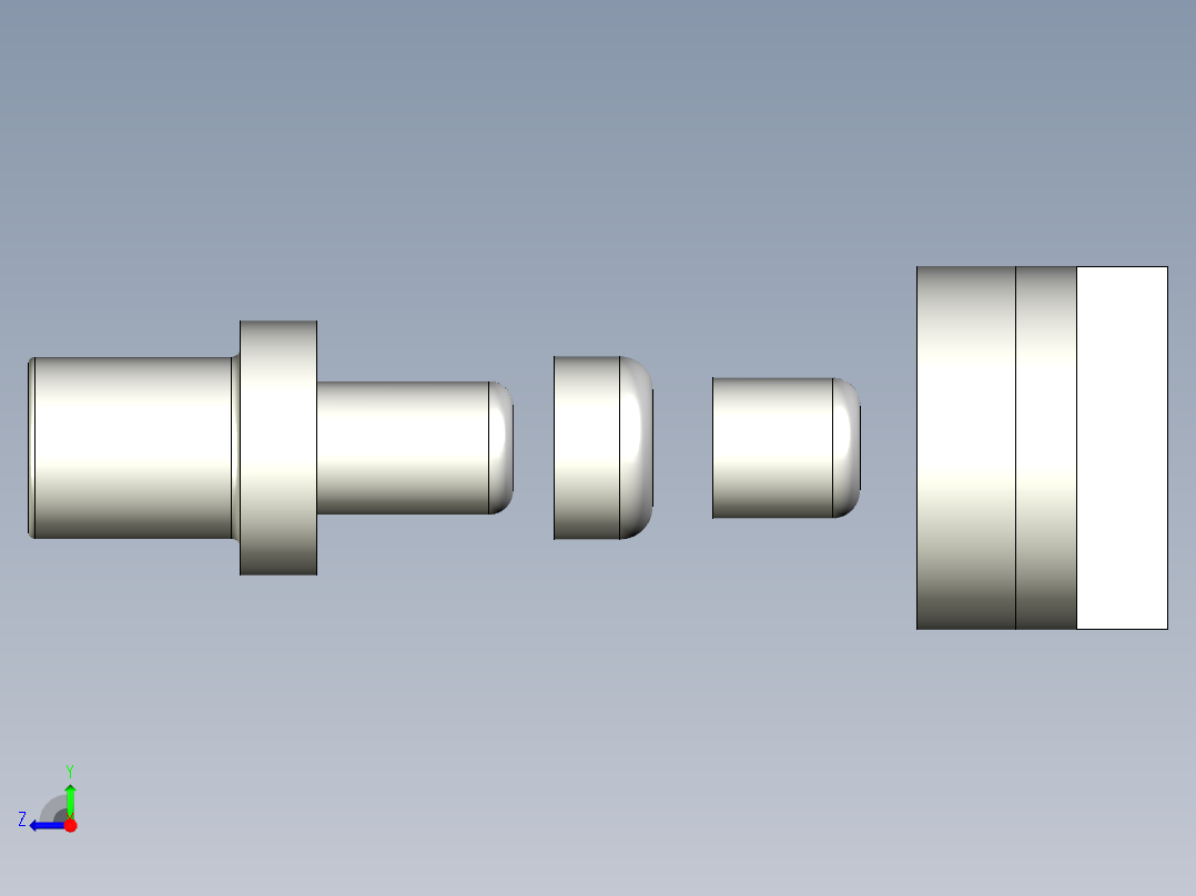 无凸缘圆筒形件再拉深模右视图