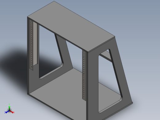 适用于8u机架的木质机箱19 12