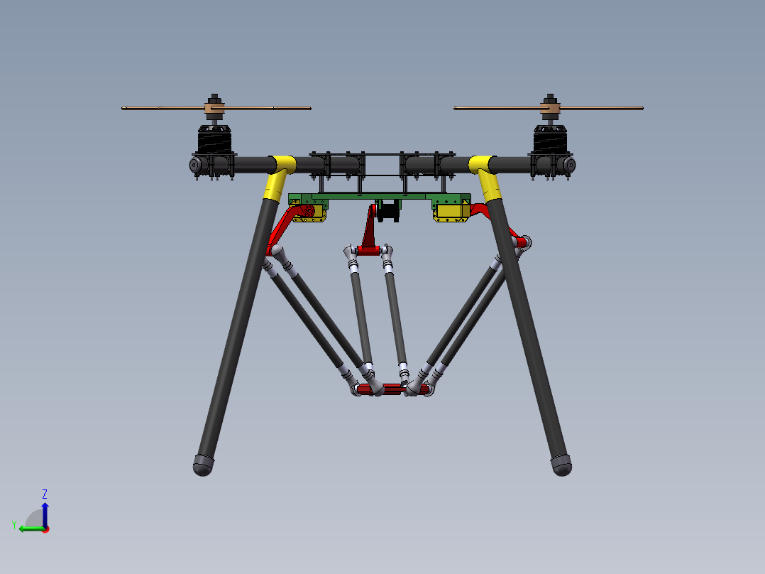 无人机模型主视图