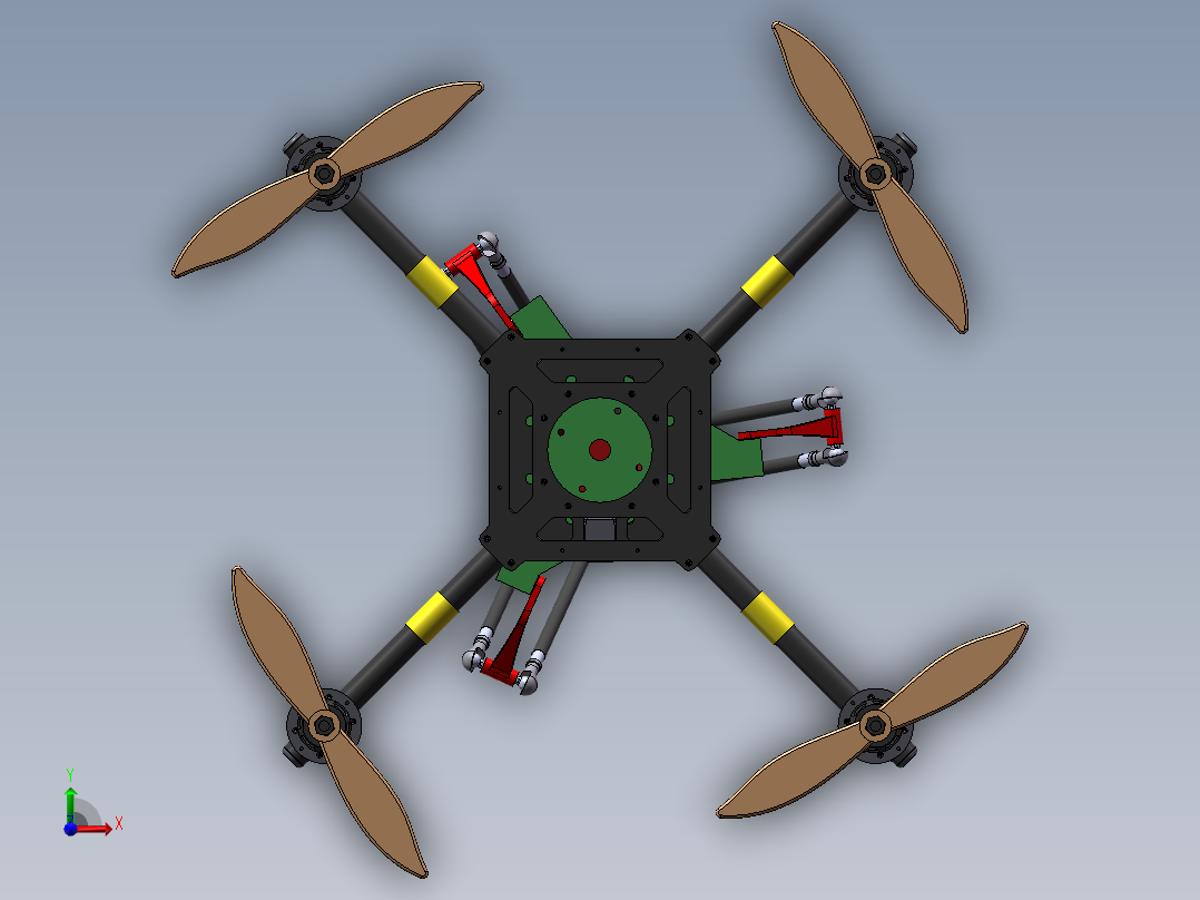 无人机模型前视图
