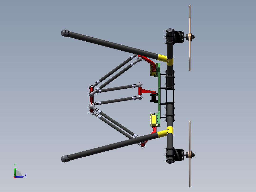 无人机模型左视图