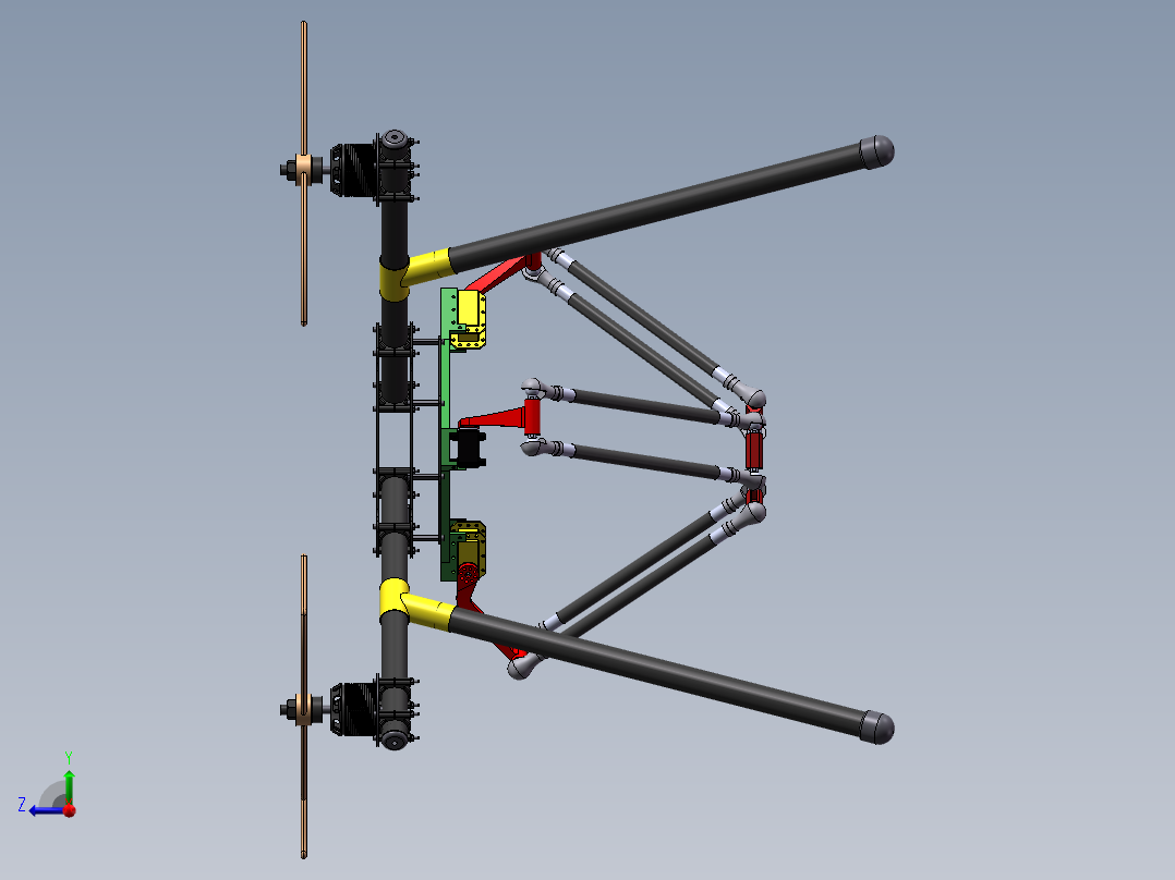 无人机模型右视图