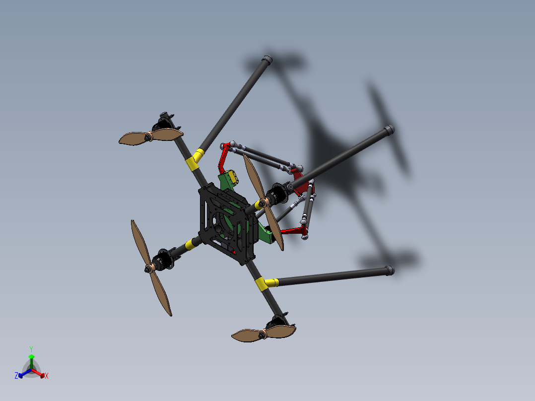 无人机模型正等轴测图