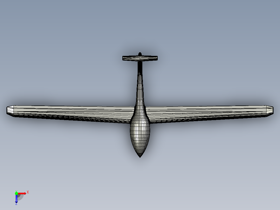 滑翔机俯视图