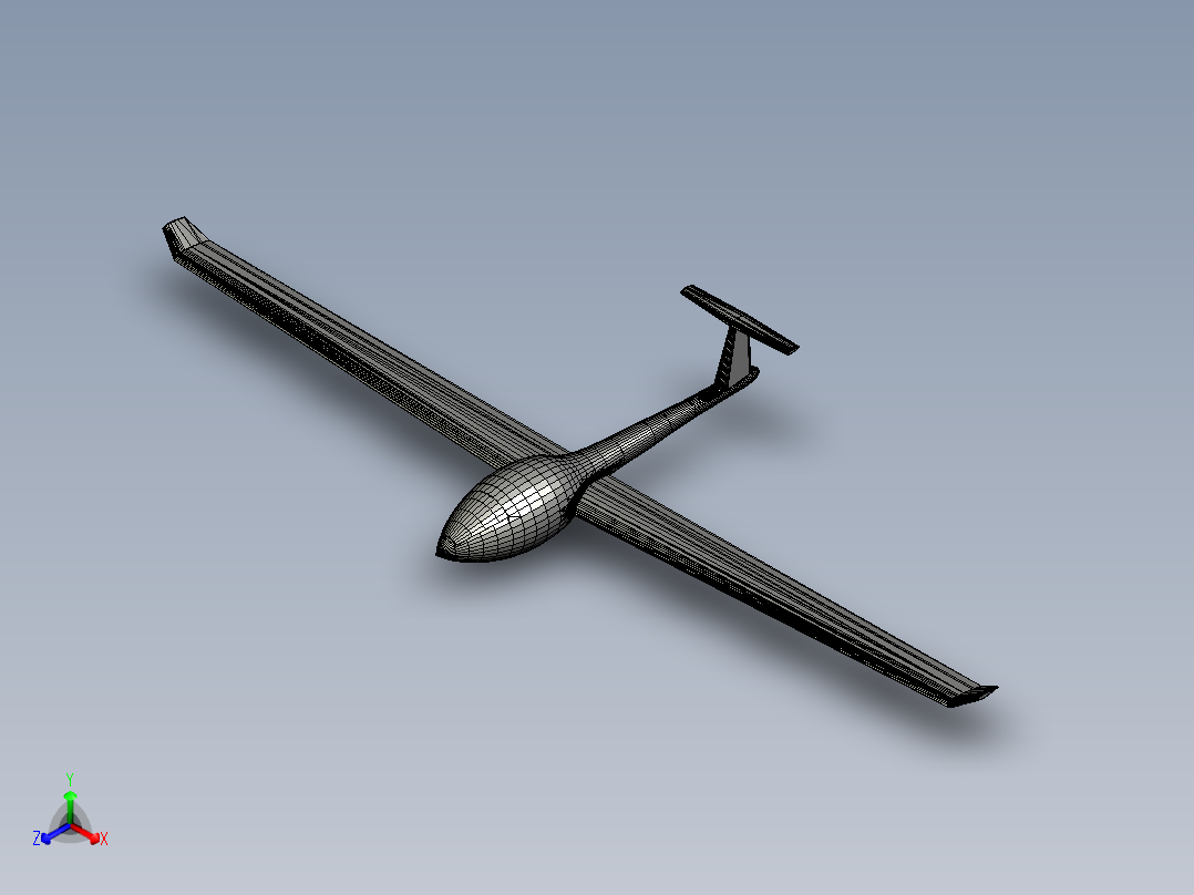 滑翔机正等轴测图