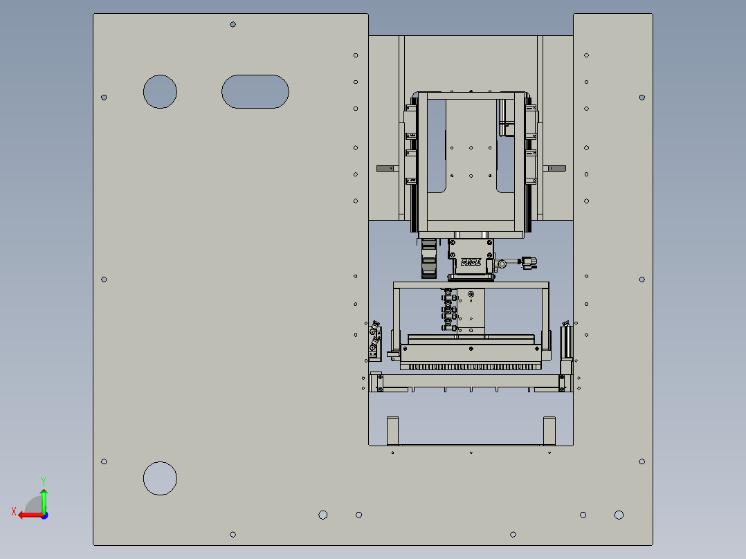 滤料机构后视图