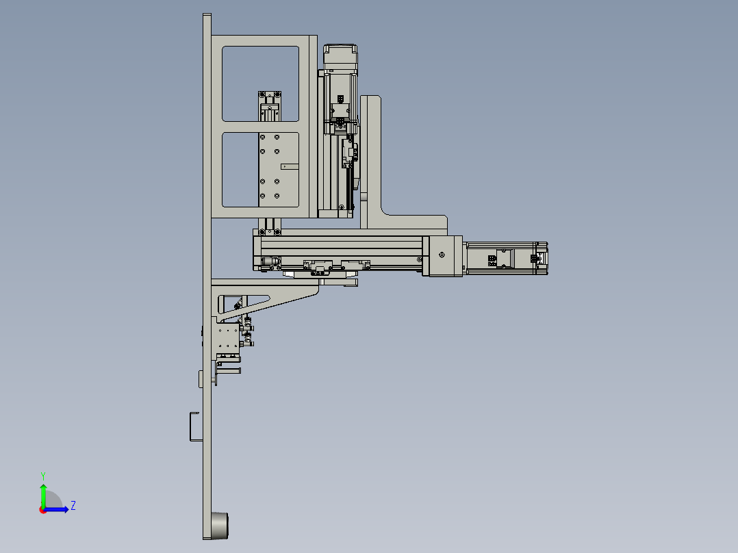 滤料机构左视图