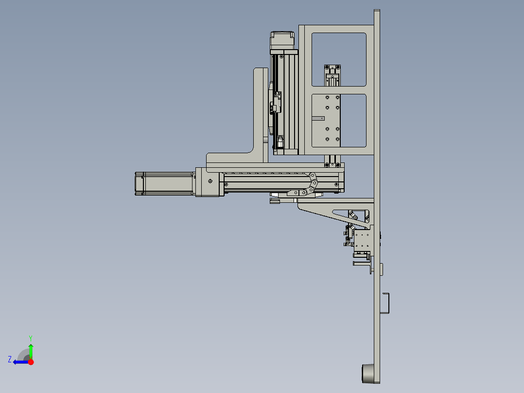 滤料机构右视图