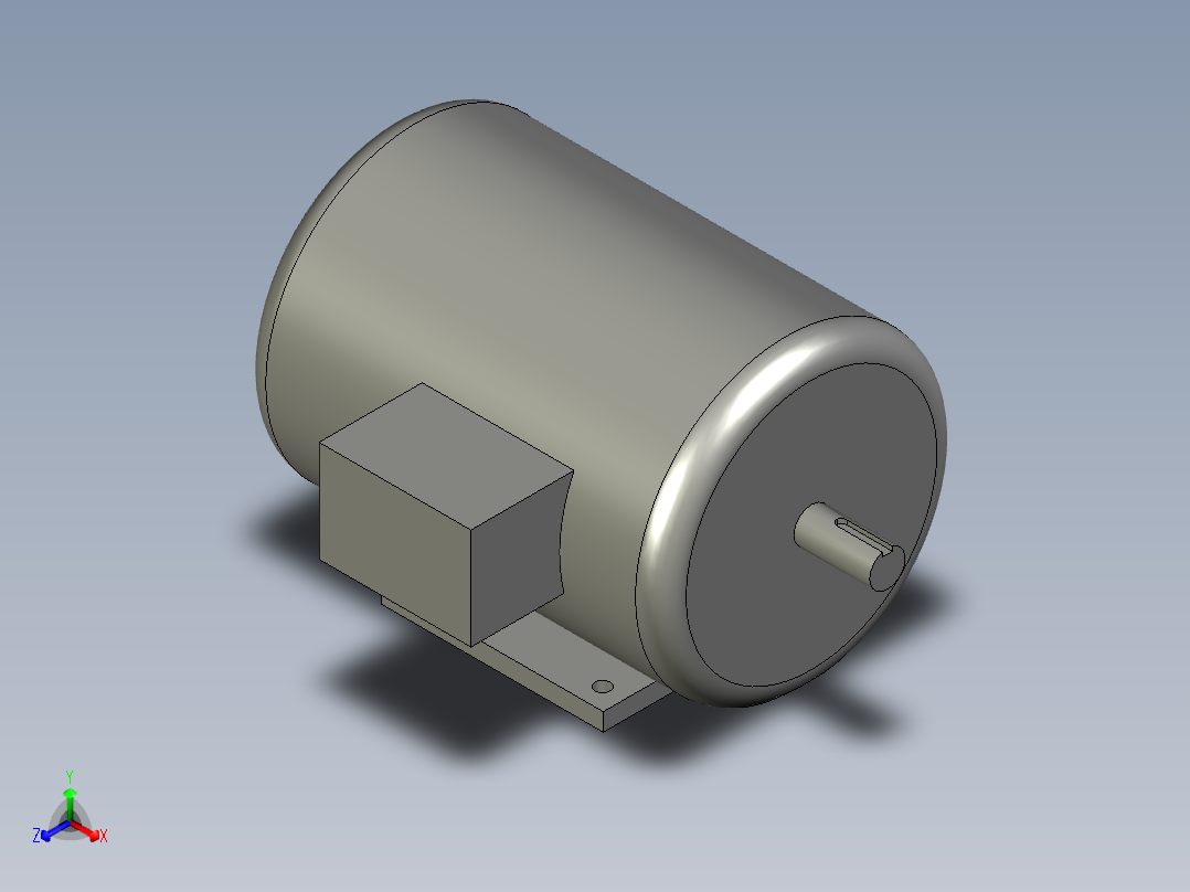 37KW东元电机正等轴测图