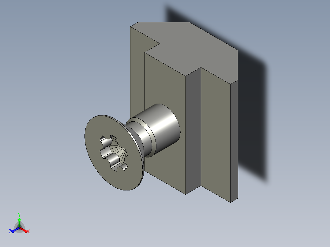 40铝合金-滑块螺母-沉头螺钉M6X20-组件-LXYC-BOSS借用-R20主视图