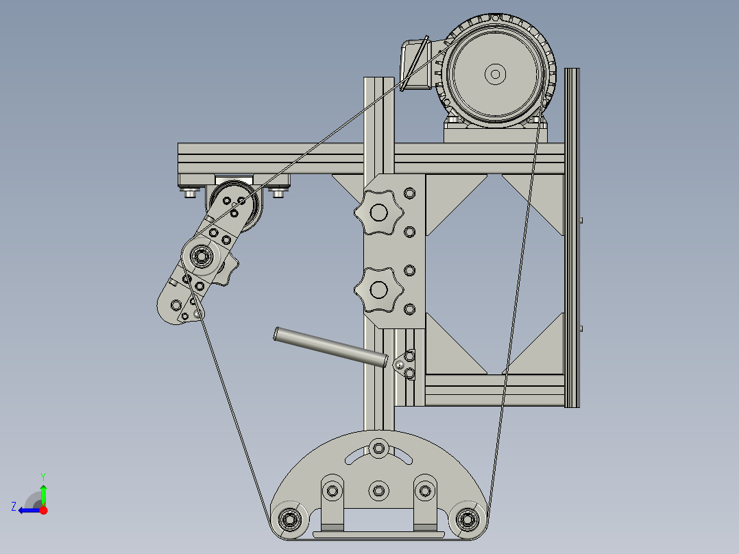 沙袋抛光机右视图