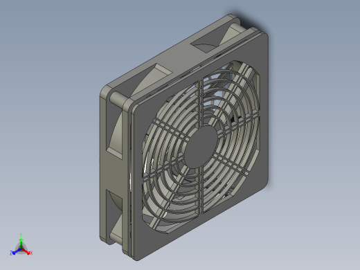 风扇套装-AFB1224SHE正等轴测缩略图