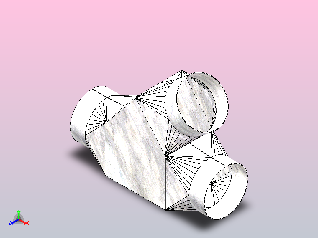 钣金分流器.SLDPRT正等轴测图