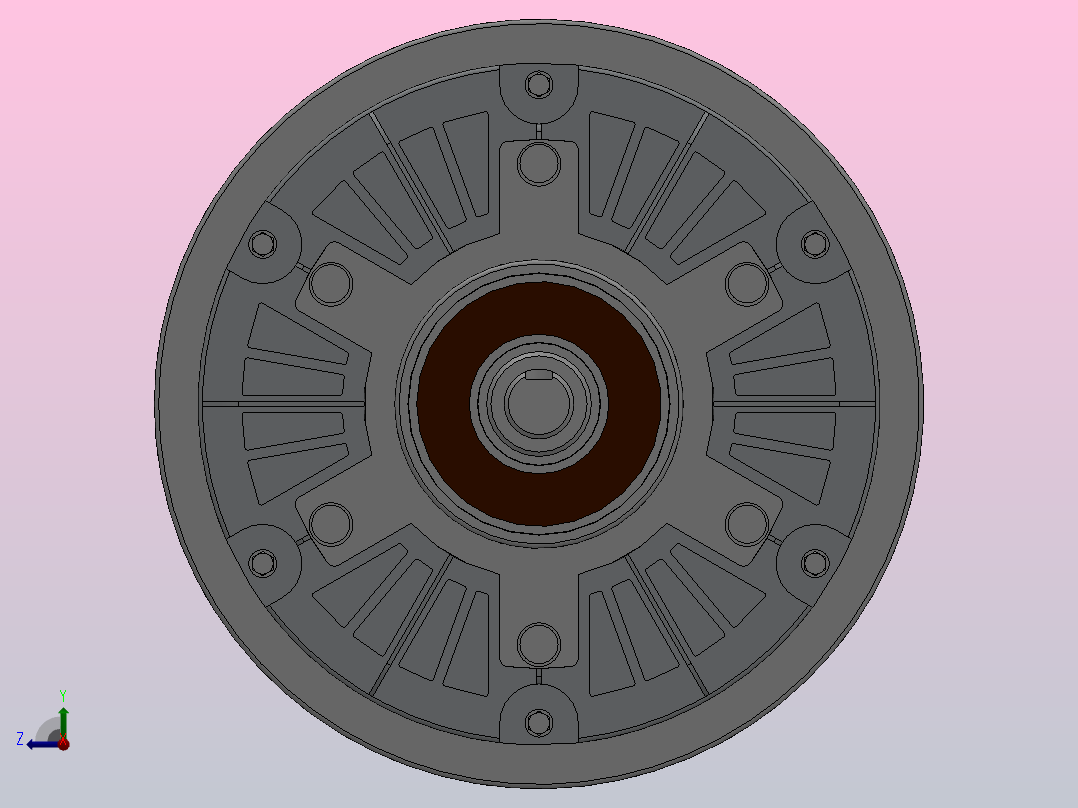 磁粉制动器ZKB0.6YN前视图