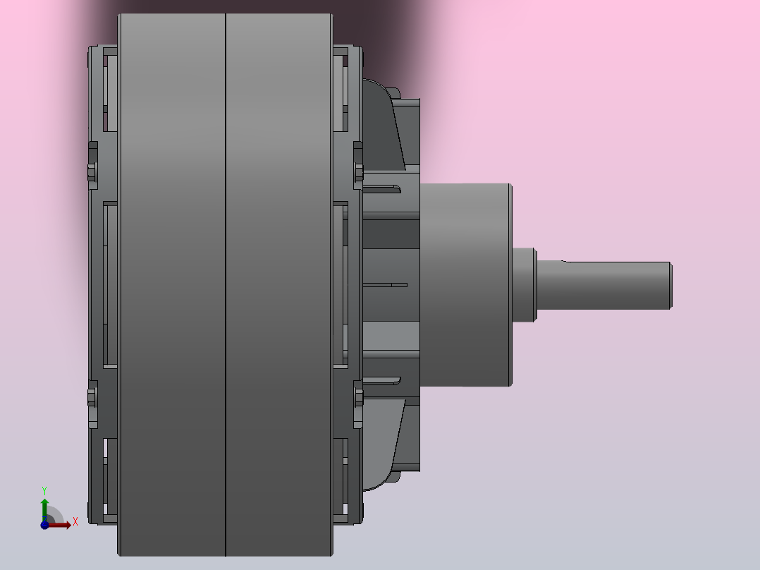 磁粉制动器ZKB0.6YN左视图