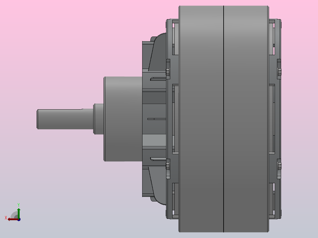 磁粉制动器ZKB0.6YN右视图