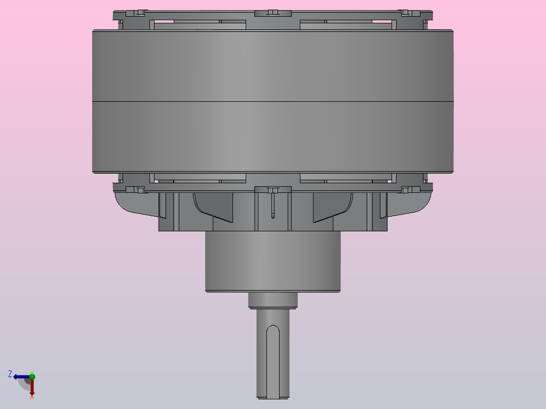 磁粉制动器ZKB0.6YN俯视图