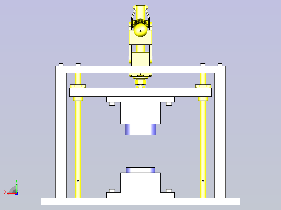 一款定位夹具3D图纸后视图