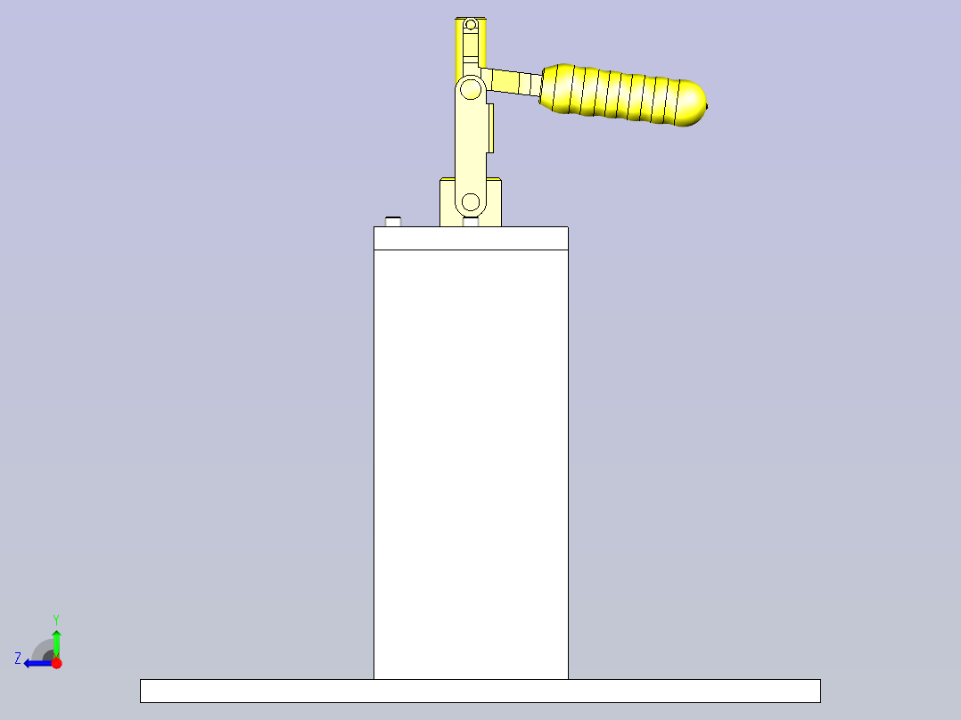 一款定位夹具3D图纸右视图