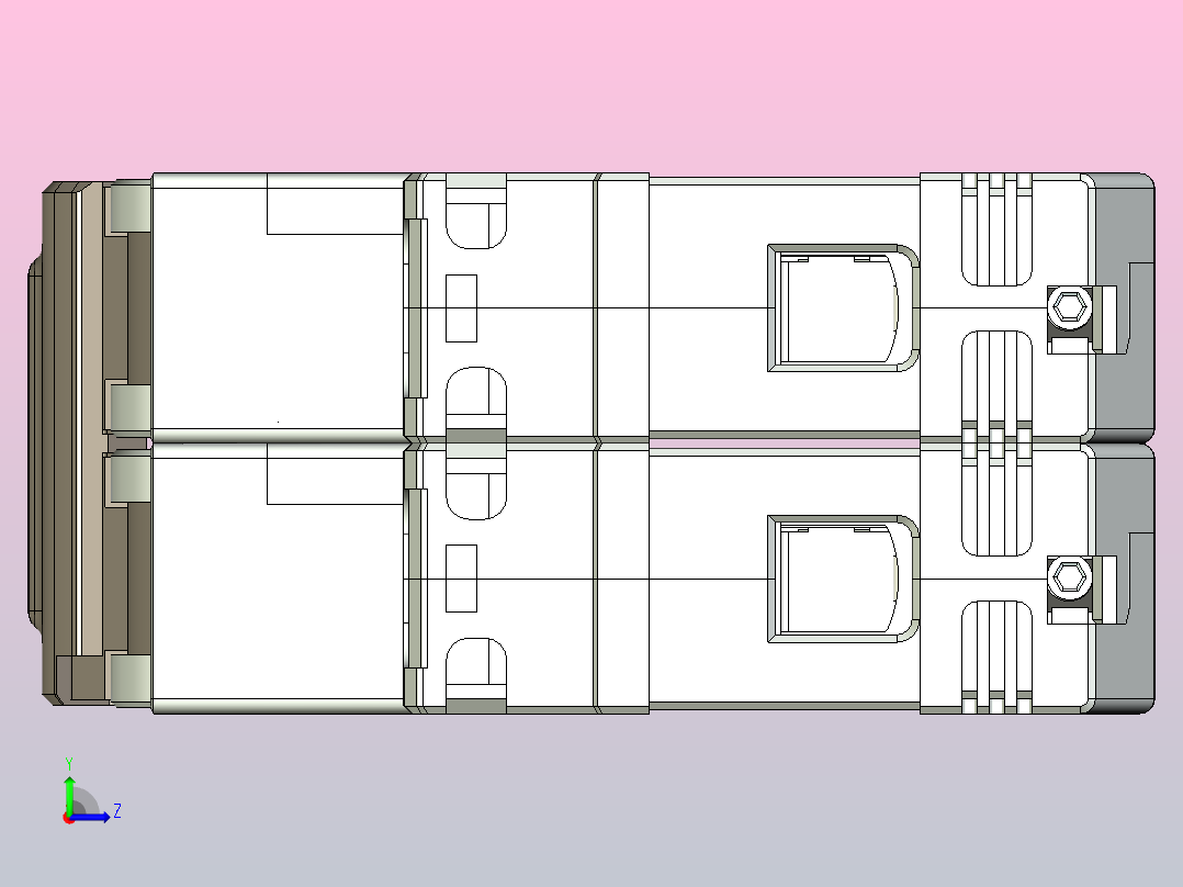 NB5-63G 1P&amp;N小型断路器三维模型202307左视图