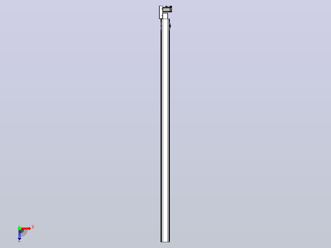 皮带直线轴半封闭可选导轨TPA-HNB-105D-90-L2400-MR-C-P20-N3俯视图