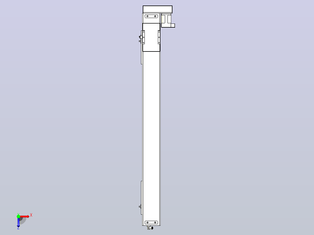 MCH12无尘螺杆滑台[MCH12-L#-1000-BR-P20-C3]俯视图