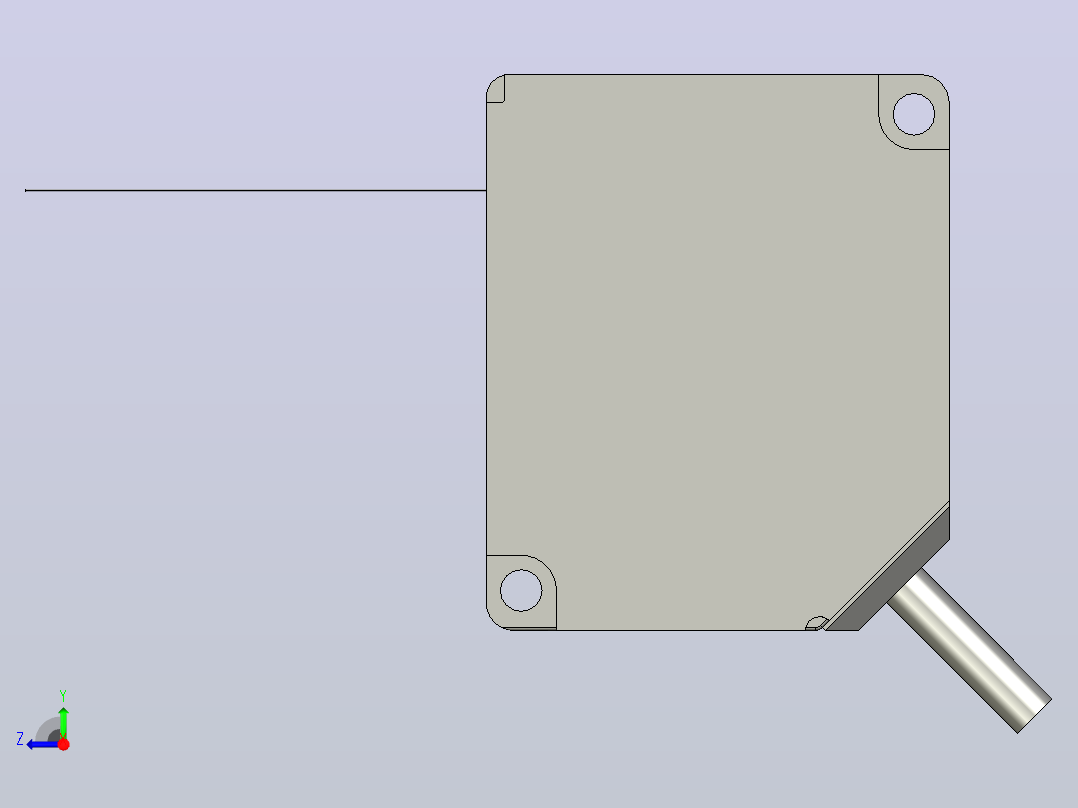 深浦激光位移传感器 LM-W 3D右视图
