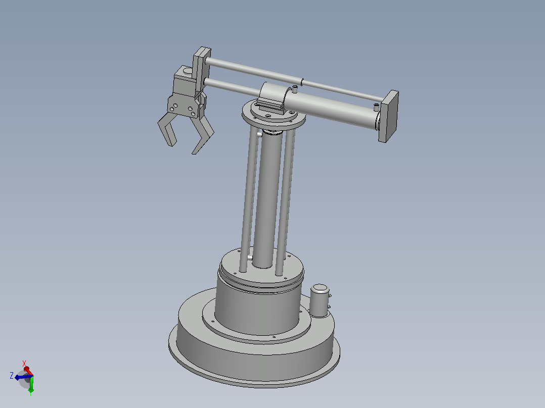 数控机床装夹机械手的结构设计 sw+CAD+说明书主视图
