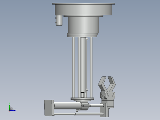 数控机床装夹机械手的结构设计 sw+CAD+说明书左视缩略图