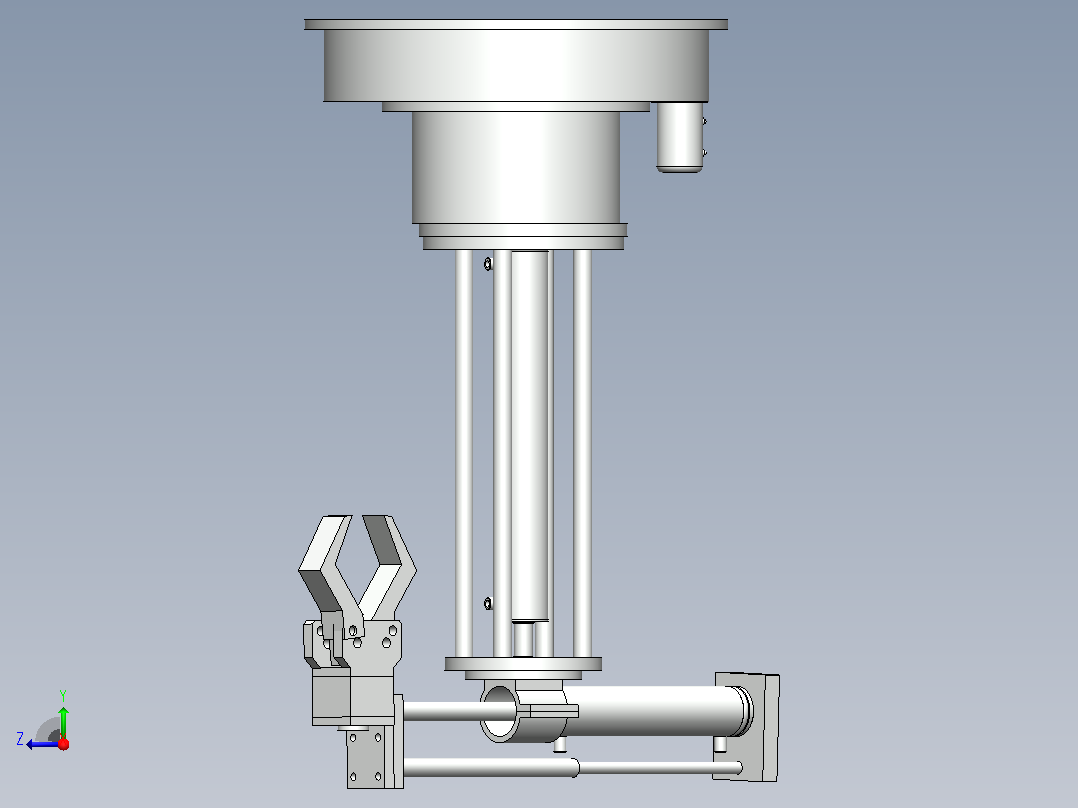 数控机床装夹机械手的结构设计 sw+CAD+说明书右视图