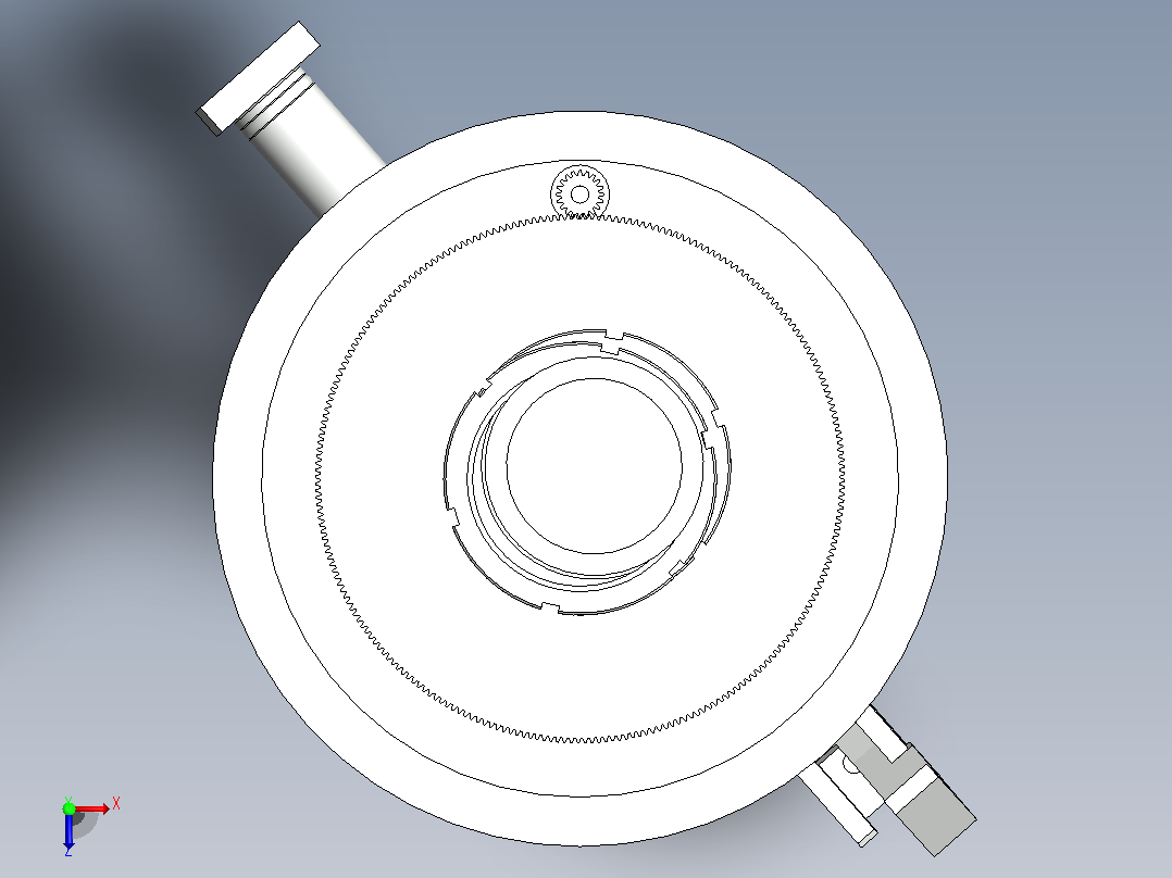 数控机床装夹机械手的结构设计 sw+CAD+说明书俯视图