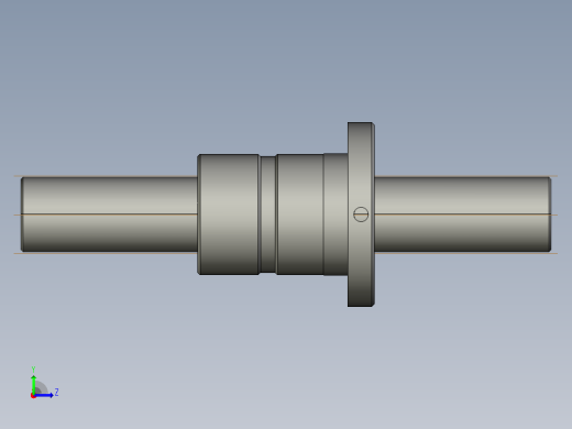 FFZD3204-3滚珠丝杆3D模型左视缩略图