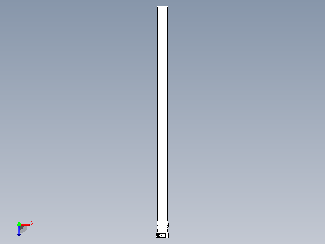 皮带直线轴半封闭可选导轨TPA-HNB-140D-120-L2600-RU-C-P40-N3俯视图