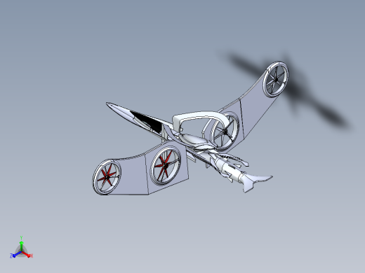 仿鸟型无人机造型3D图纸
