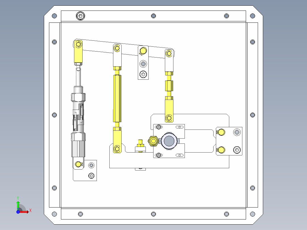 把手夹紧机构前视图