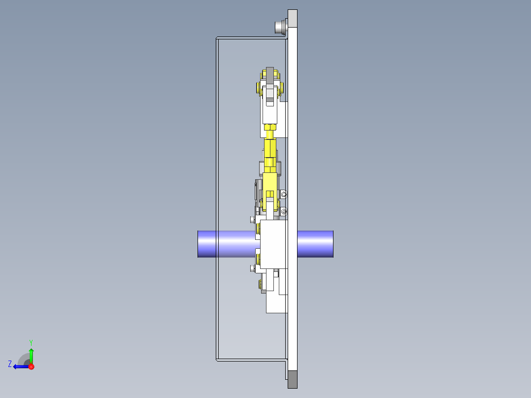 把手夹紧机构右视图