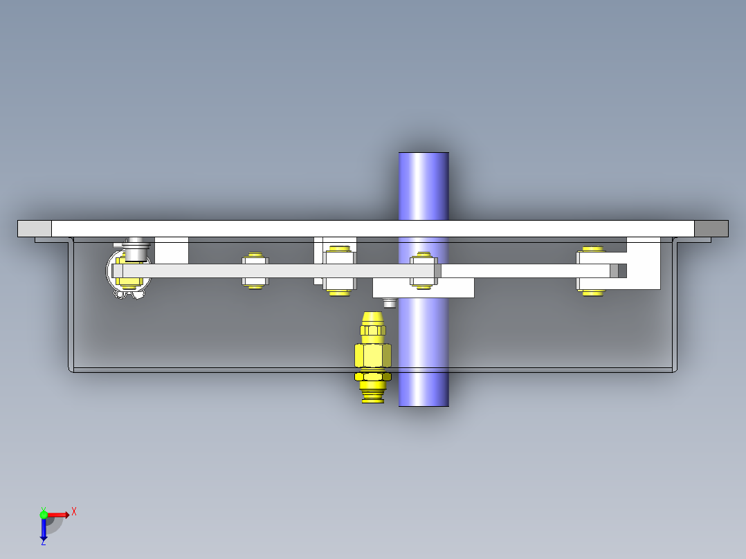 把手夹紧机构俯视图
