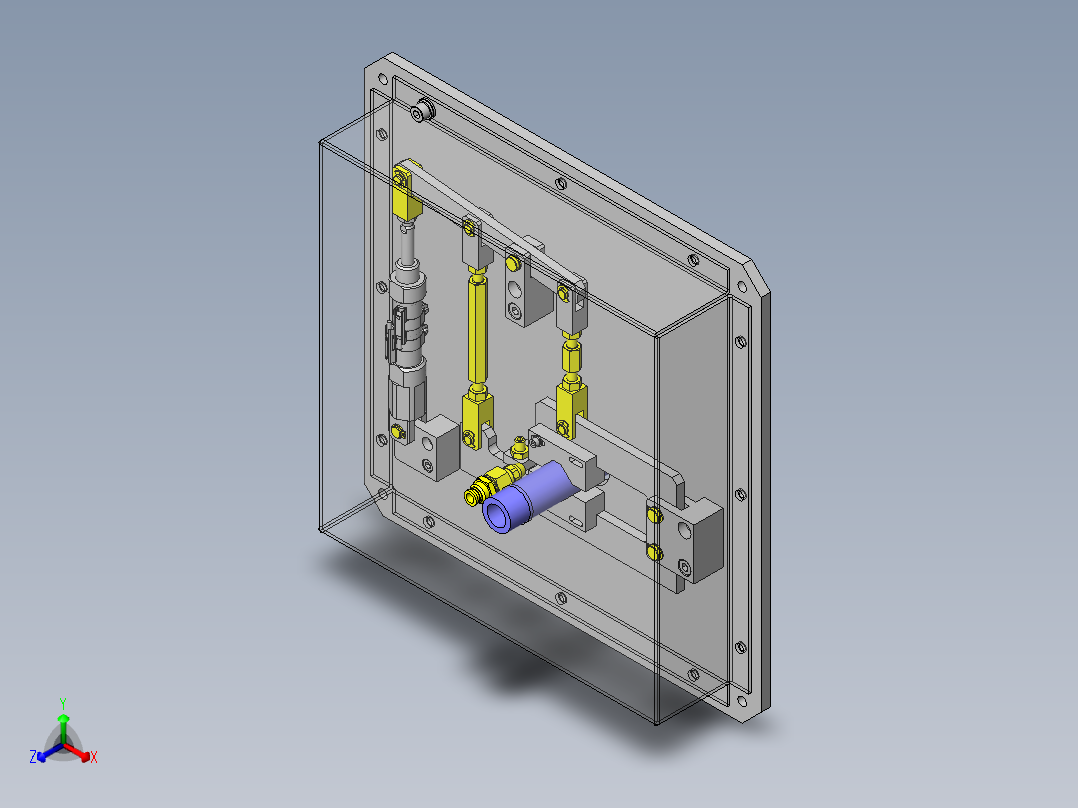 把手夹紧机构正等轴测图