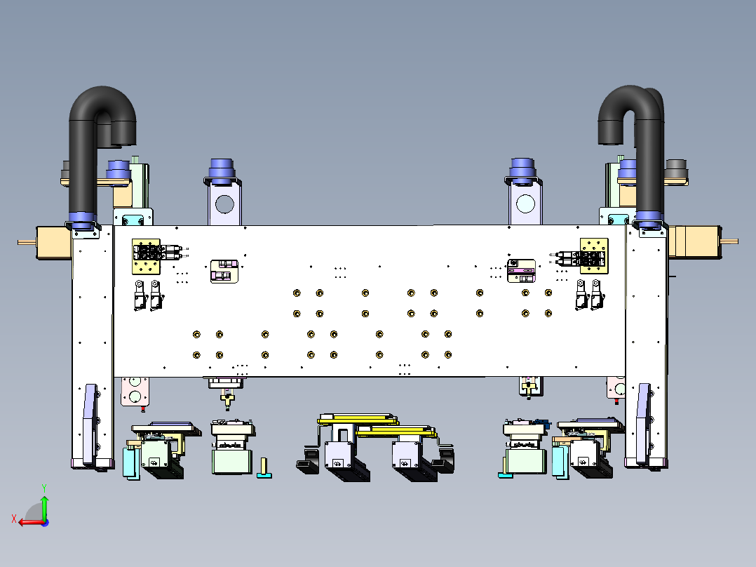 定位机构工装后视图