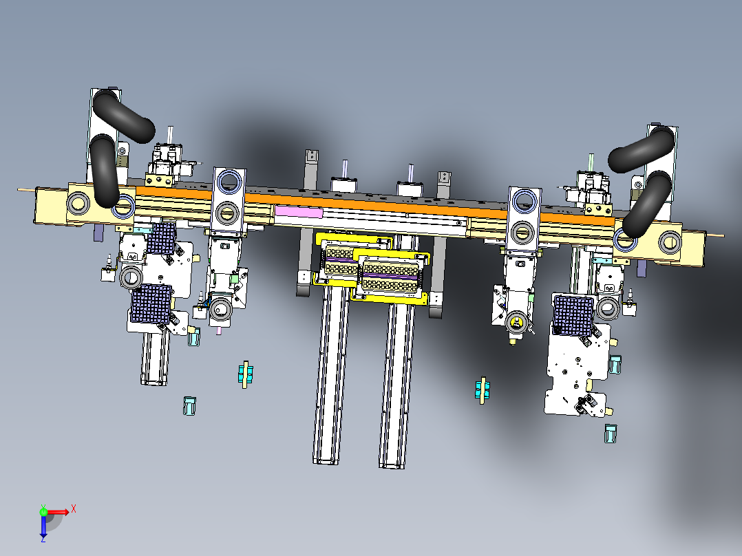 定位机构工装俯视图