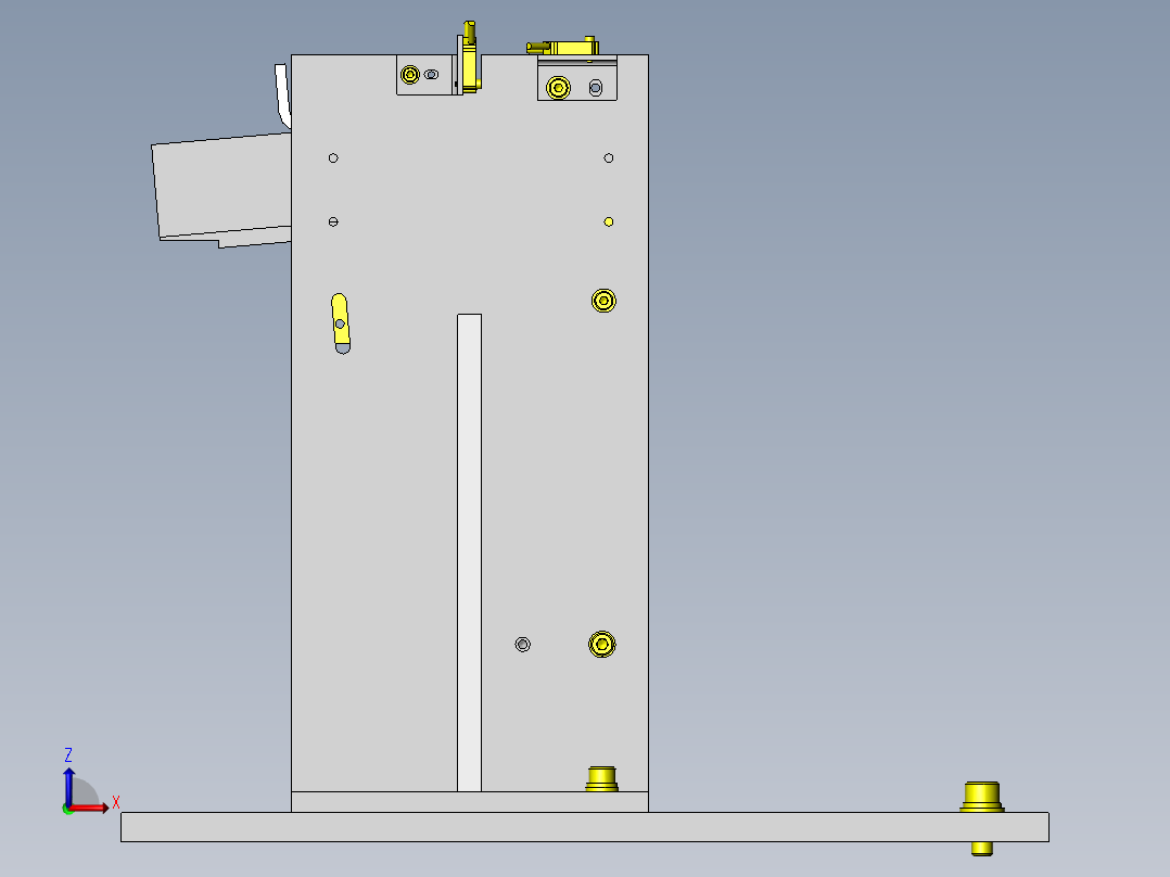 工件可否搬运机构前视图