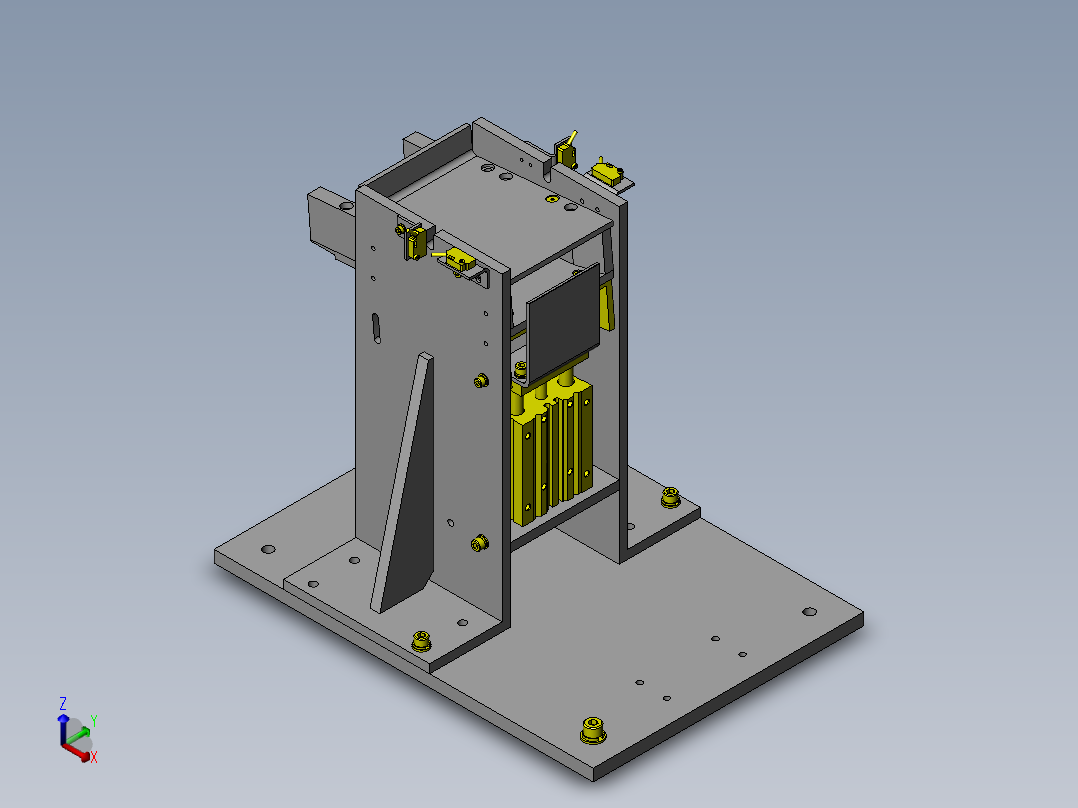 工件可否搬运机构正等轴测图