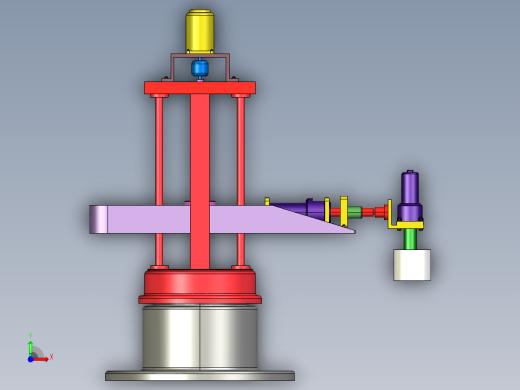 三自由度圆柱坐标型工业机器人设计前视缩略图